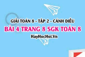 Bài 4 trang 8 Toán 8 Tập 2 Cánh Diều